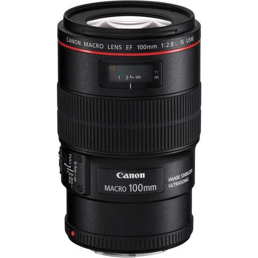 Canon EF 100mm f/2.8 L IS USM Macro Lens with Image Stabilization for EOS DSLR Cameras (Black) - New