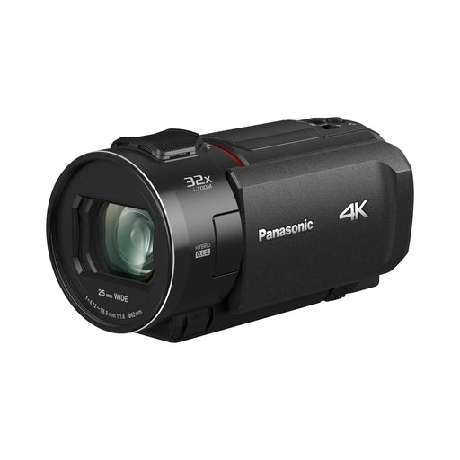 Panasonic VX3 4K Camcorder, Lightweight Video Camera with 24x Zoom, F1.8 Lens, 5-Axis HYBRID O.I.S+ (Black) - New