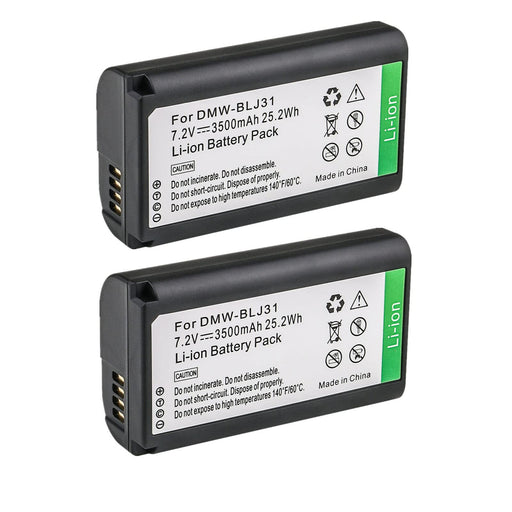Kastar BA-2B-BLJ31-A Lithium-Ion Camera Battery 2-Pack 3500mAh 7.2V DMW-BLJ31 Compatible - New