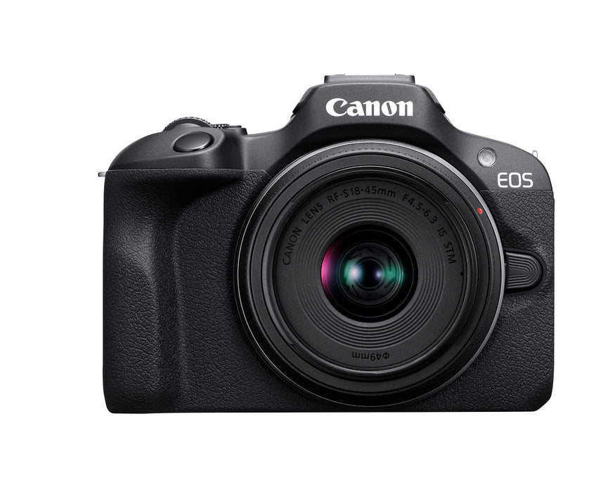 Canon EOS R100 Mirrorless Camera Kit with RF-S 18-45mm & 55-210mm Lenses, 24.1MP APS-C Sensor, Dual Pixel CMOS AF (Black) - New