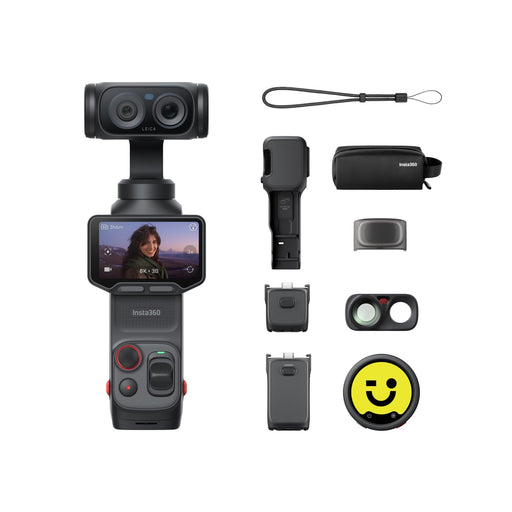 Insta360 Luna Ultra Creator Bundle 8K Vlogging Camera with Dual Leica Lenses, 12× Zoom, 1" Sensor, Detachable 2" Touchscreen (Cosmic Black) - New