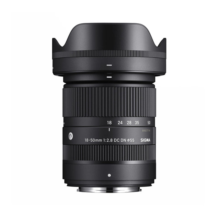 Sigma 18-50mm f/2.8 DC DN Contemporary Standard Zoom Lens for Fuji X-Mount APS-C Mirrorless Cameras (Black) - New