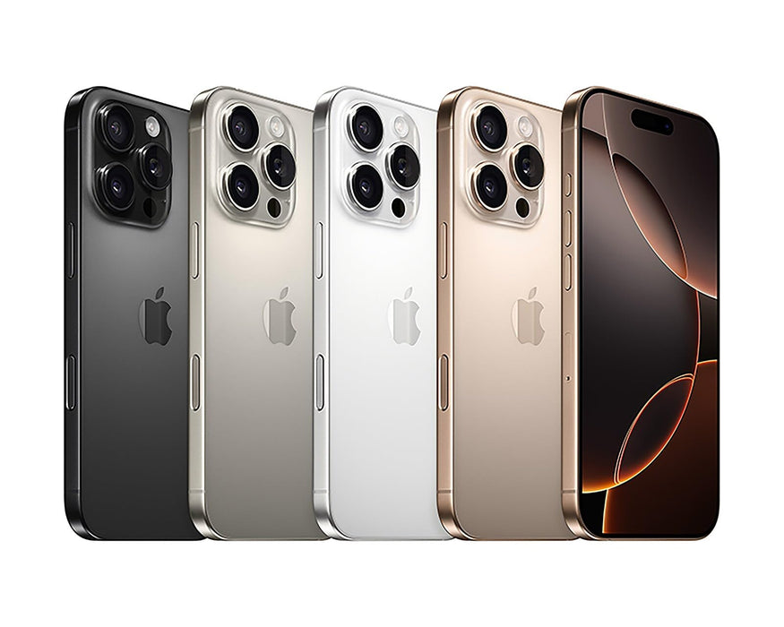 Apple iPhone 16 Pro A3083 Unlocked 5G Smartphone 256GB Storage Titanium Design ProMotion Display Action Button (White Titanium) - New