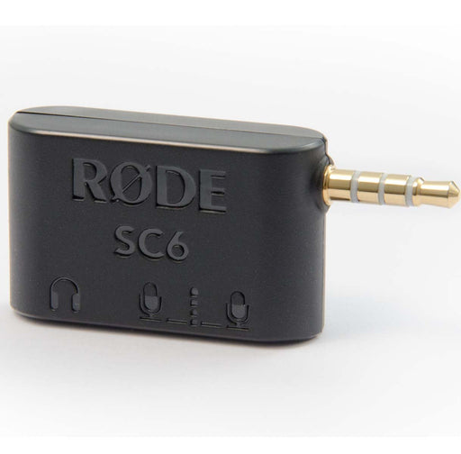 Rode SC6 Dual TRRS Breakout Box for Smartphones and Tablets - Two Mic Inputs with Headphone Output (Black) - New