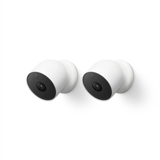 Google Nest Cam Outdoor or Indoor Battery 2nd Generation Wire-Free Security Camera 2-Pack (White) - New