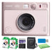 Fujifilm Instax Mini Evo Hybrid Instant Film Camera 28mm f/2 Lens 3.0-Inch LCD 100 Effect Combinations Bundle with 40 Prints & 32GB Card (Gentle Rose) - New