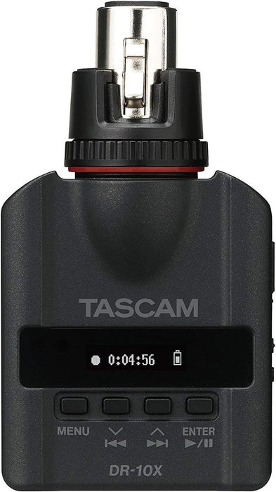 Tascam DR-10X Micro Plug-On Linear PCM Audio Recorder with XLR Connector for Handheld Microphones, Dual Recording & MP3/WAV Support (Black) - New
