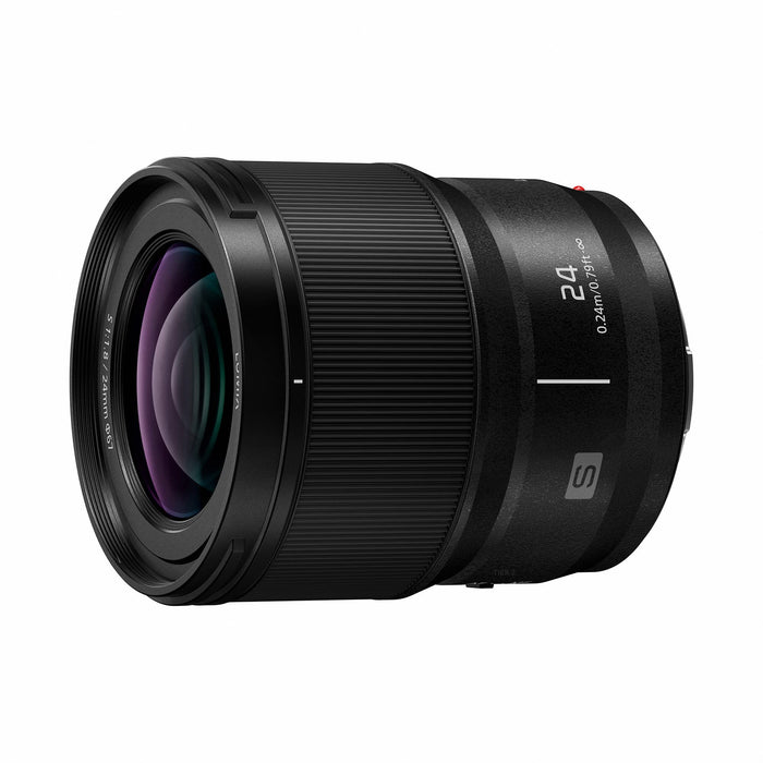 Panasonic Lumix S 24mm f/1.8 Lens (S-S24) L-Mount Wide-Angle Prime for Full Frame Mirrorless Cameras (Black) - New