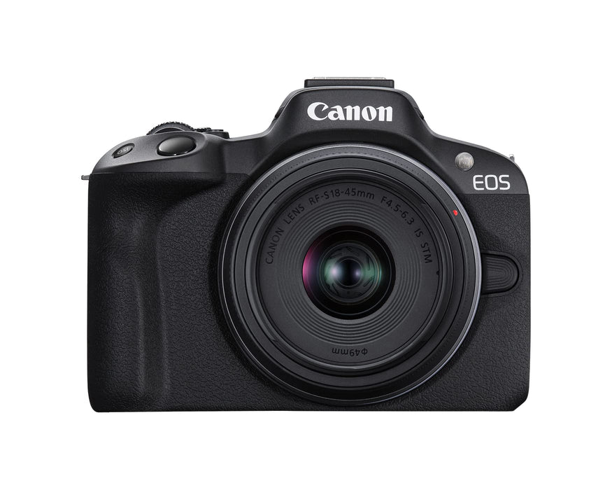 Canon EOS R50 Mirrorless Camera Dual Lens Kit 24.2MP APS-C Sensor 4K Video RF-Mount 18-45mm 55-210mm (White) - New