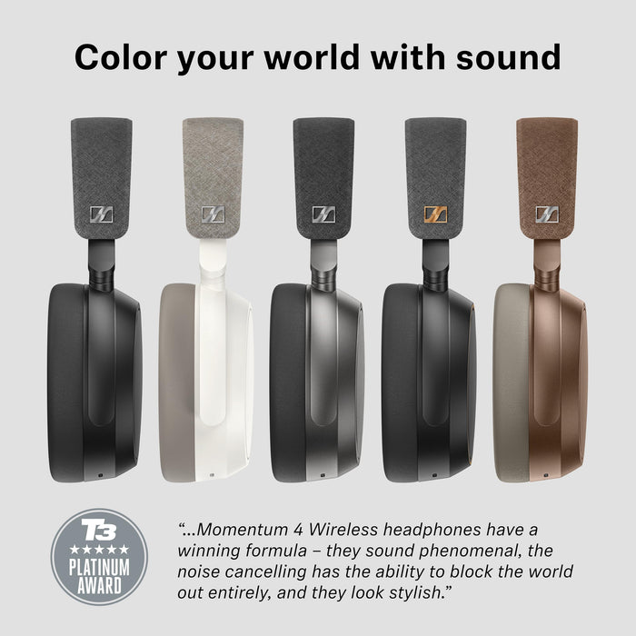 Sennheiser Momentum 4 Wireless Over-Ear Headphones with ANC, 60-Hour Battery, 42mm Transducers (Denim) - Used (Like New)