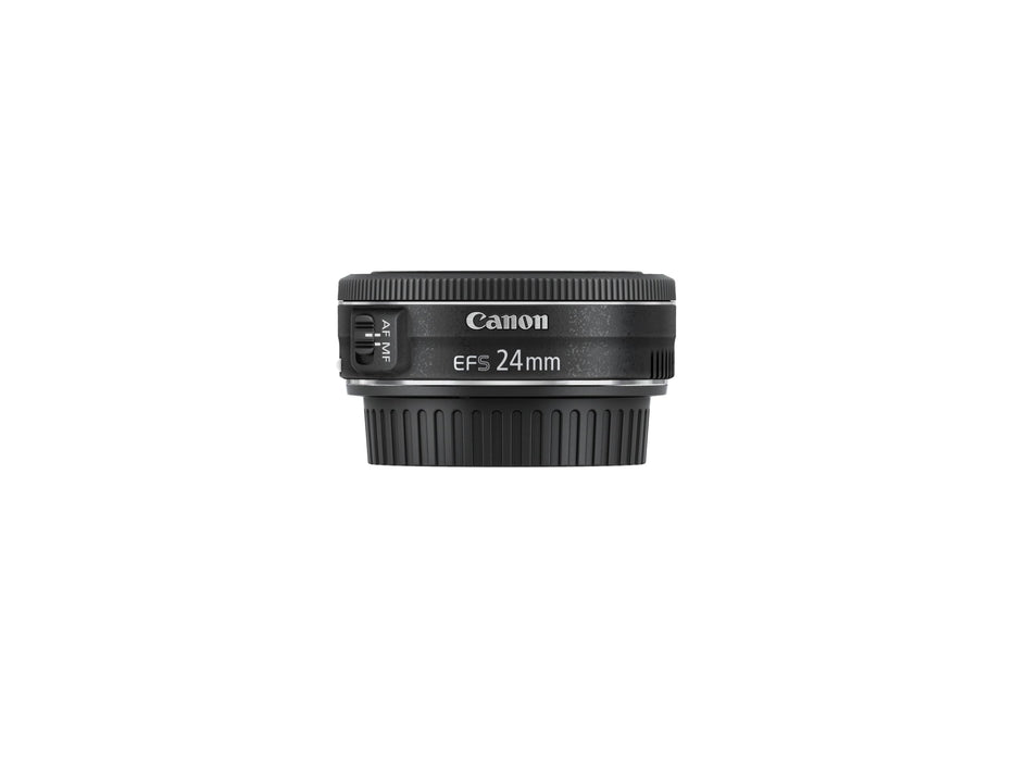 Canon EF-S 24mm f/2.8 STM Ultra-Slim Pancake Wide-Angle Prime Lens for APS-C DSLR Cameras (Black) - New