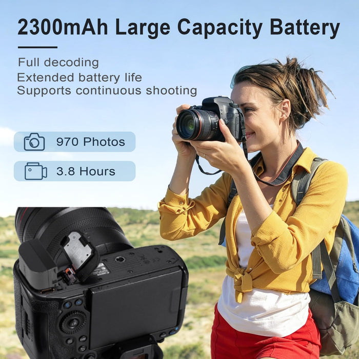 JYJZPB LP-E6P Rechargeable Lithium-Ion Camera Battery Pack 2300mAh for Canon EOS R5 Mark II R6 5D 6D 7D 60D 70D 80D 90D (Black) - New