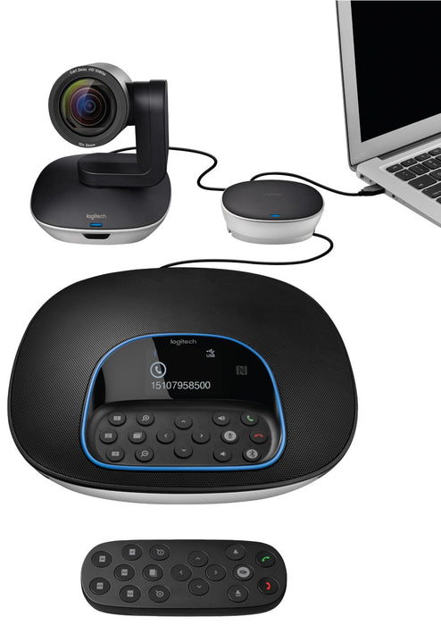 Logitech CC3500E Group 960-001054 Conference Webcam System Full HD 1080p 90° Field of View USB Plug-and-Play (Black) - New