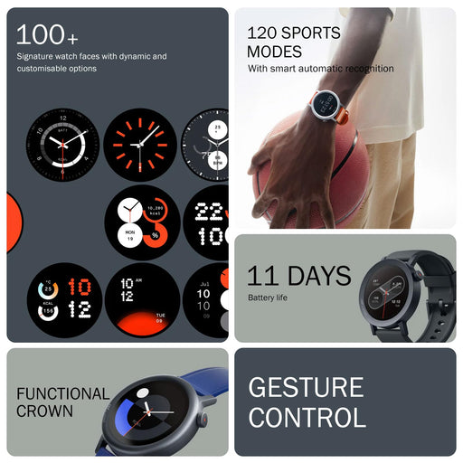 CMF Watch Pro 2 Smartwatch with 1.32" AMOLED Display, 120 Sports Modes, Heart Rate & SpO₂ Monitoring, Bluetooth Calls, IP68 Waterproof for Android iOS (Ash Grey) - New