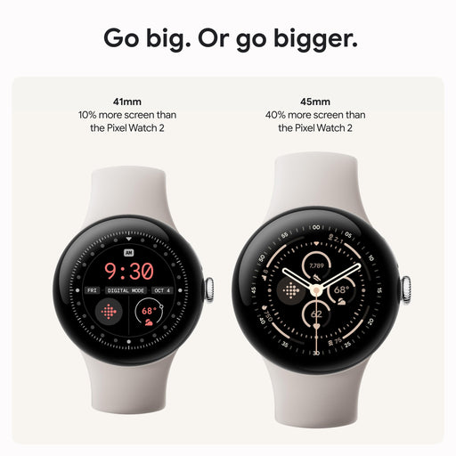 Google Pixel Watch 3 45mm Wi-Fi Smartwatch with Actua Display, Advanced Running Features & Cardio Load Tracking for Android (Matte Hazel) - New