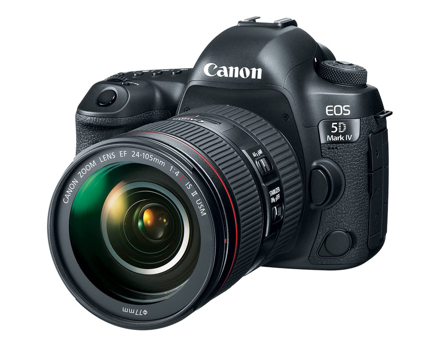Canon EOS 5D Mark IV 30.4MP Full-Frame DSLR Body with RF 24mm f/1.8 Macro IS STM Lens, 61-Point AF, 7fps Continuous Shooting (Black) - New