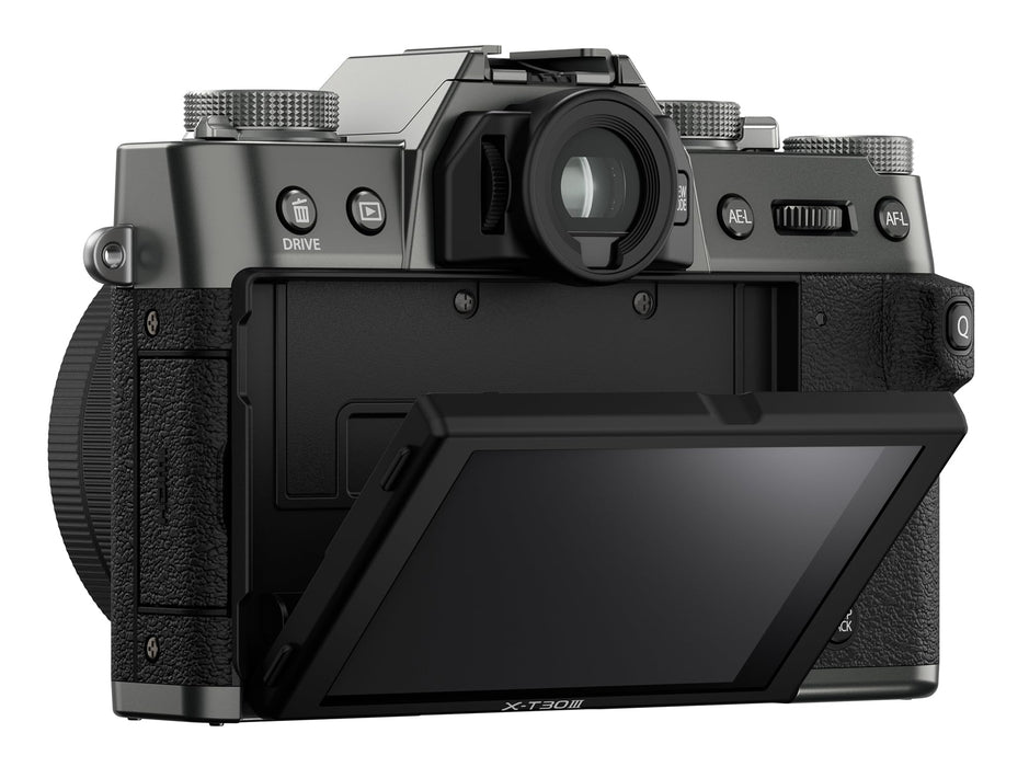 Fujifilm X-T30 III Body Mirrorless Digital Camera with 26.1MP APS-C Sensor, AI Autofocus, 20 Film Simulations, 6.2K Video (Charcoal Silver) - New