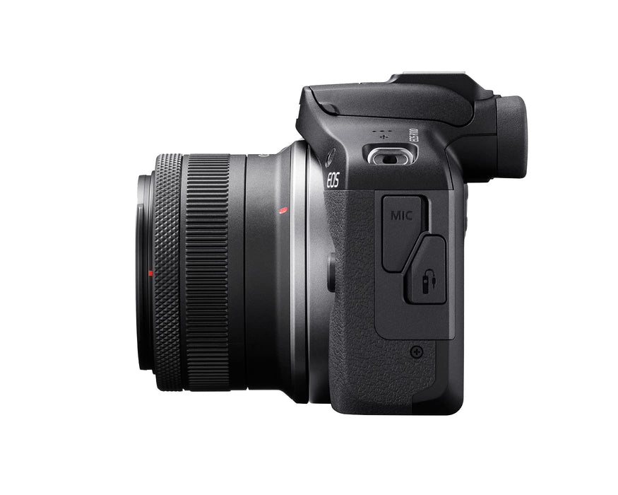 Canon EOS R100 Mirrorless Camera Kit with RF-S 18-45mm & 55-210mm Lenses, 24.1MP APS-C Sensor, Dual Pixel CMOS AF (Black) - New