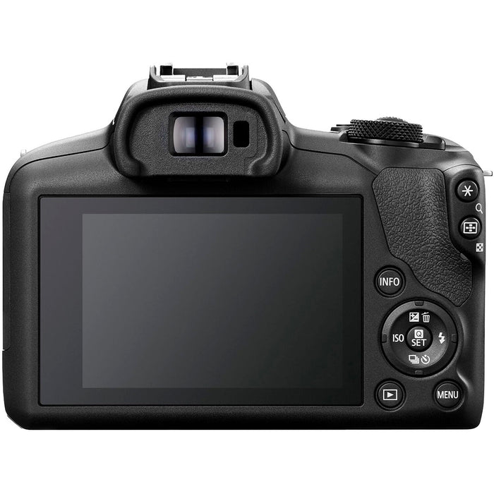 Canon EOS R100 Mirrorless Camera Kit with RF-S 18-45mm f/4.5-6.3 IS STM and EF 75-300mm f/4-5.6 III Dual Lens Bundle, 24.1MP APS-C Sensor, 4K Video, DIGIC 8 Processor (Black) - New