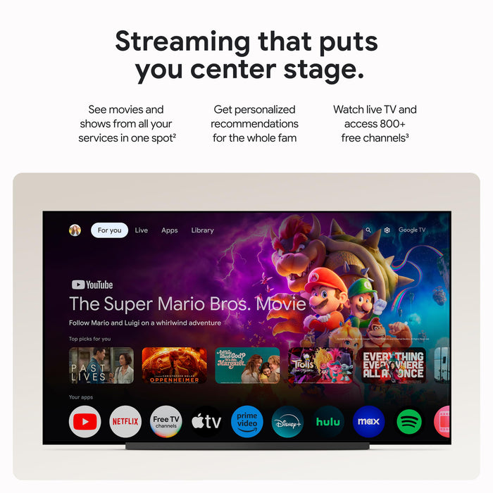 Google TV Streamer (4K) GA05662 4K HDR Streaming Media Player with Voice Remote & 32GB Storage for HDMI TVs (Porcelain) - New