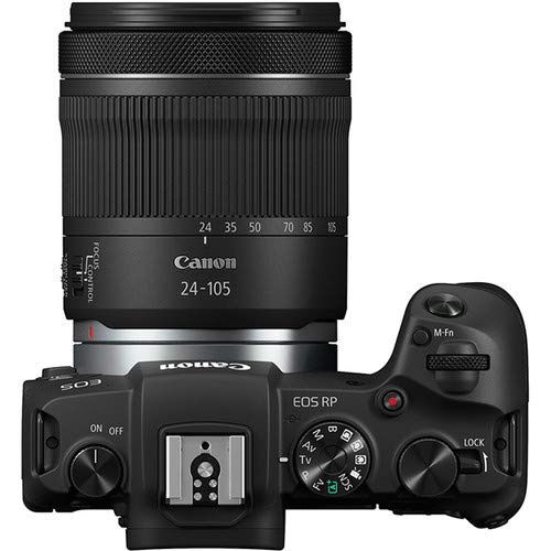 Canon EOS RP 3380C132 Full-Frame Mirrorless Camera Kit with RF 24-105mm F/4-7.1 IS STM Lens, 4K UHD Video, 5-Stop Image Stabilization (Black) - New