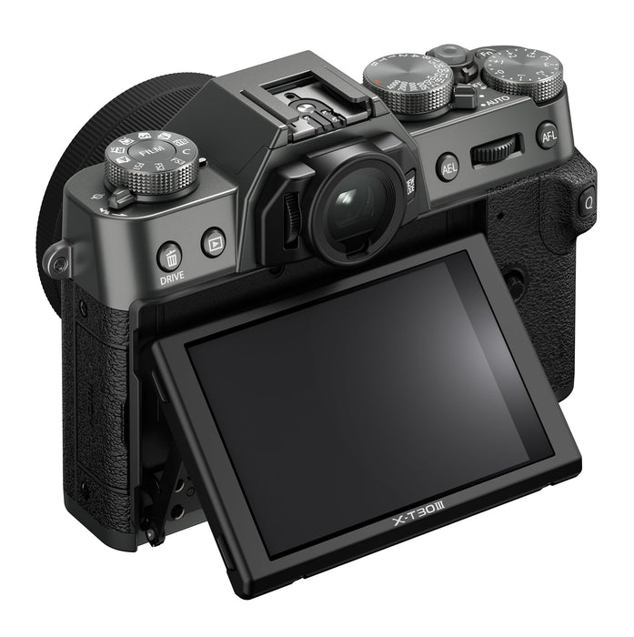 Fujifilm X-T30 III Body Mirrorless Digital Camera with 26.1MP APS-C Sensor, AI Autofocus, 20 Film Simulations, 6.2K Video (Charcoal Silver) - New