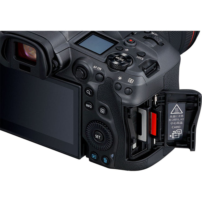 Canon EOS R5 Full-Frame Mirrorless Camera Body 45MP CMOS Sensor 8K Video Recording 20fps Burst RF Mount (Black) - New