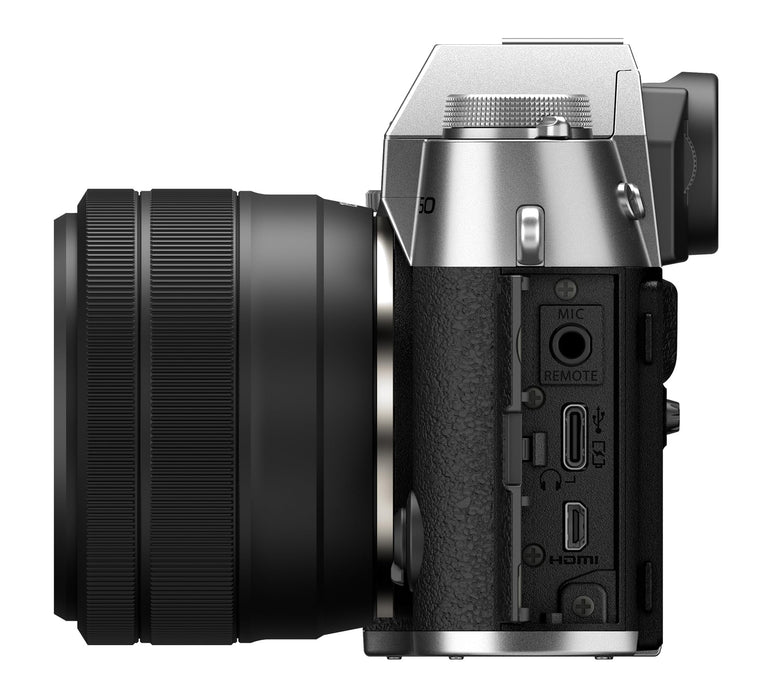 Fujifilm X-T50 Mirrorless Digital Camera XC15-45mmF3.5-5.6 OIS PZ Lens Kit - Silver - Used (Like New) - charcoal silver