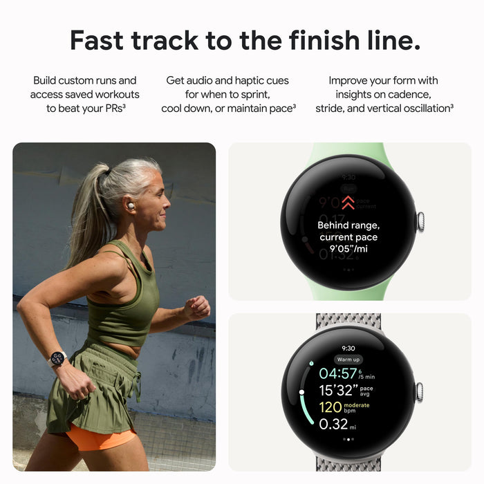 Google Pixel Watch 3 45mm Wi-Fi Smartwatch with Actua Display, Advanced Running Features & Cardio Load Tracking for Android (Matte Hazel) - New