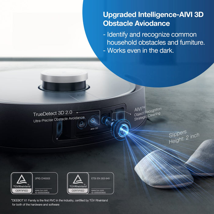 ECOVACS X1 Plus Vacuum and Mop Robot with Auto Empty Station - Image 4