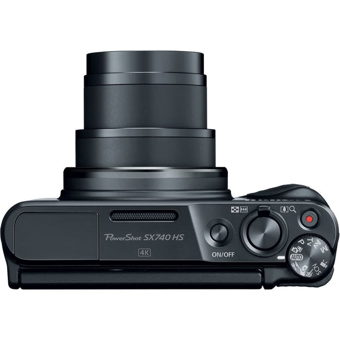 Canon PowerShot SX740 HS 20.3MP 40x Optical Zoom 4K UHD Digital Point-and-Shoot Camera with Wi-Fi & Bluetooth (Black) - New
