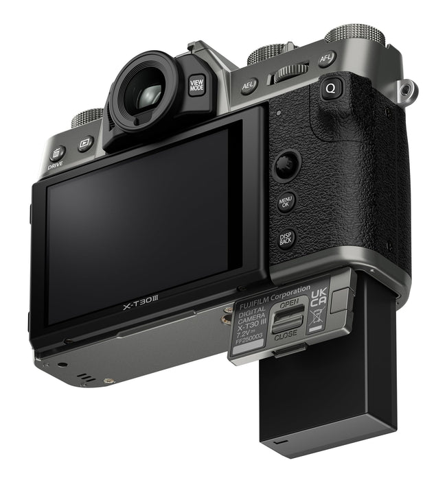 Fujifilm X-T30 III Body Mirrorless Digital Camera with 26.1MP APS-C Sensor, AI Autofocus, 20 Film Simulations, 6.2K Video (Charcoal Silver) - New