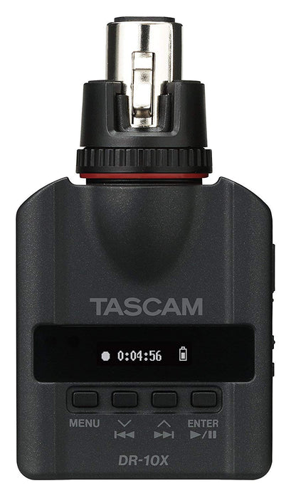 Tascam DR-10X Micro Plug-On Linear PCM Audio Recorder with XLR Connector for Handheld Microphones, Dual Recording & MP3/WAV Support (Black) - New