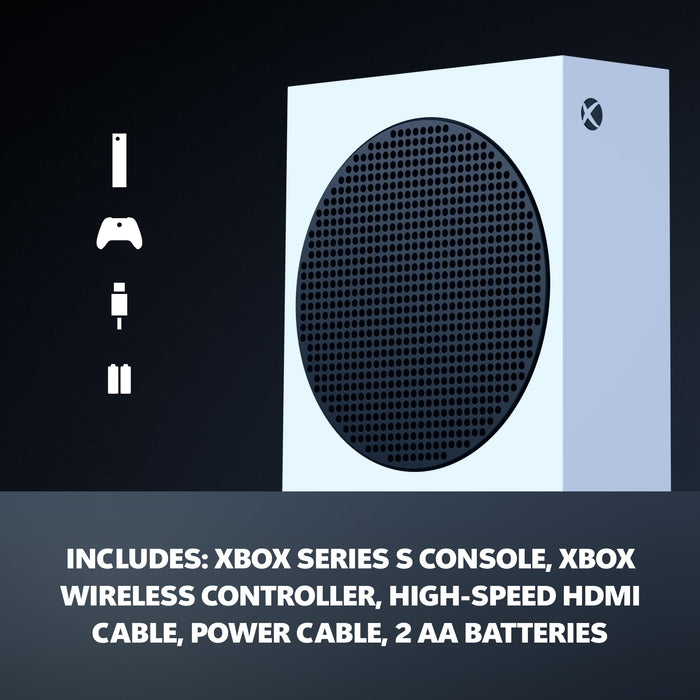 Microsoft Xbox Series S CRT2MSRRS00001RB Home Gaming Console 512GB Custom NVMe SSD, 8-Core Zen 2 CPU, 1440p Resolution (White) - New