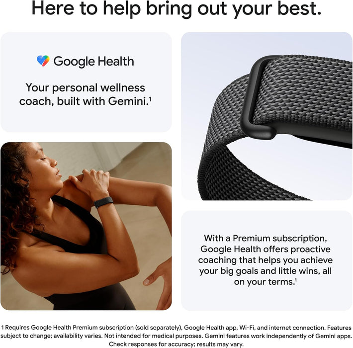 Google Fitbit Air (Fog) - Bluetooth Tracker for Personal Tracking and Activity Monitoring | Wireless Fitness Device - New