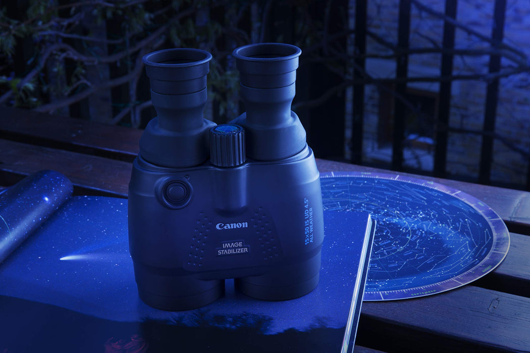 Canon 15x50 IS All-Weather Image Stabilizing Binoculars with 15x Magnification & 50mm Objective Lenses (Black) - New