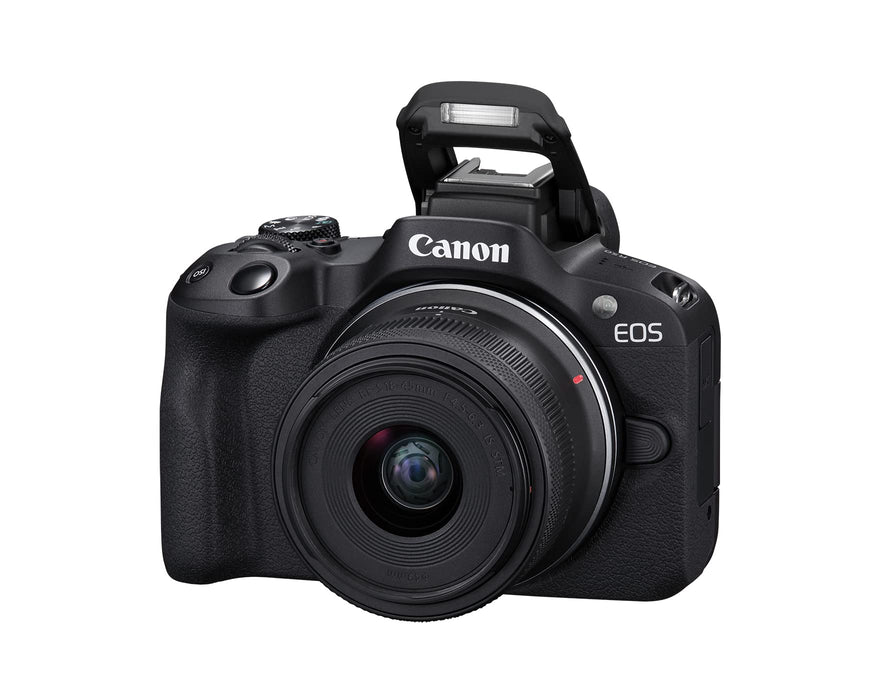 Canon EOS R50 Mirrorless Camera with RF-S18-45mm F4.5-6.3 IS STM & RF-S55-210mm F5-7.1 IS STM Lenses, 24.2 Megapixel CMOS APS-C Sensor, 4K Video, Vlogging Camera (Black) - New
