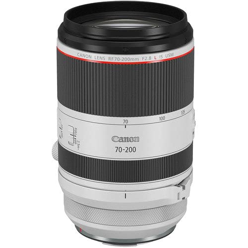 Canon RF70-200mm F2.8 L IS USM Lens, Mirrorless Telephoto Zoom, EOS R Series Compatible, 5 Stops Image Stabilization, Dual Nano USM (White) - New