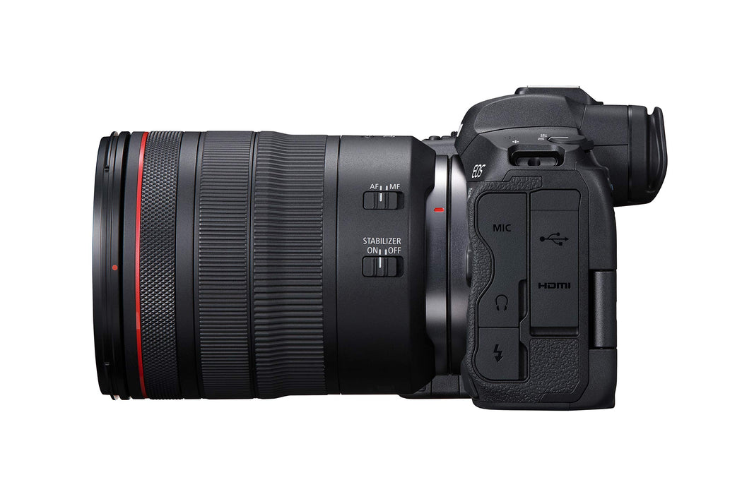 Canon EOS R5 Mirrorless Camera with RF 24-105mm f/4L IS USM Lens Kit, 45MP Full-Frame Sensor, 8K Video, Dual Pixel CMOS AF II (Black) - New