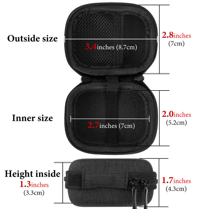 GEEKRIA EJB120-07 Hard Shell Protective Carrying Case for JBL TWS Earbuds 2.7 x 2 x 1.3 Inch Storage (Dark Grey) - New