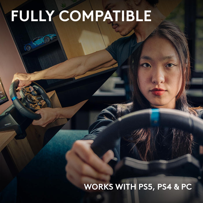 Logitech G923 Racing Wheel with TRUEFORCE Force Feedback, Programmable Dual-Clutch, LED RPM Indicator for PS5, PS4 & PC (Black) - New