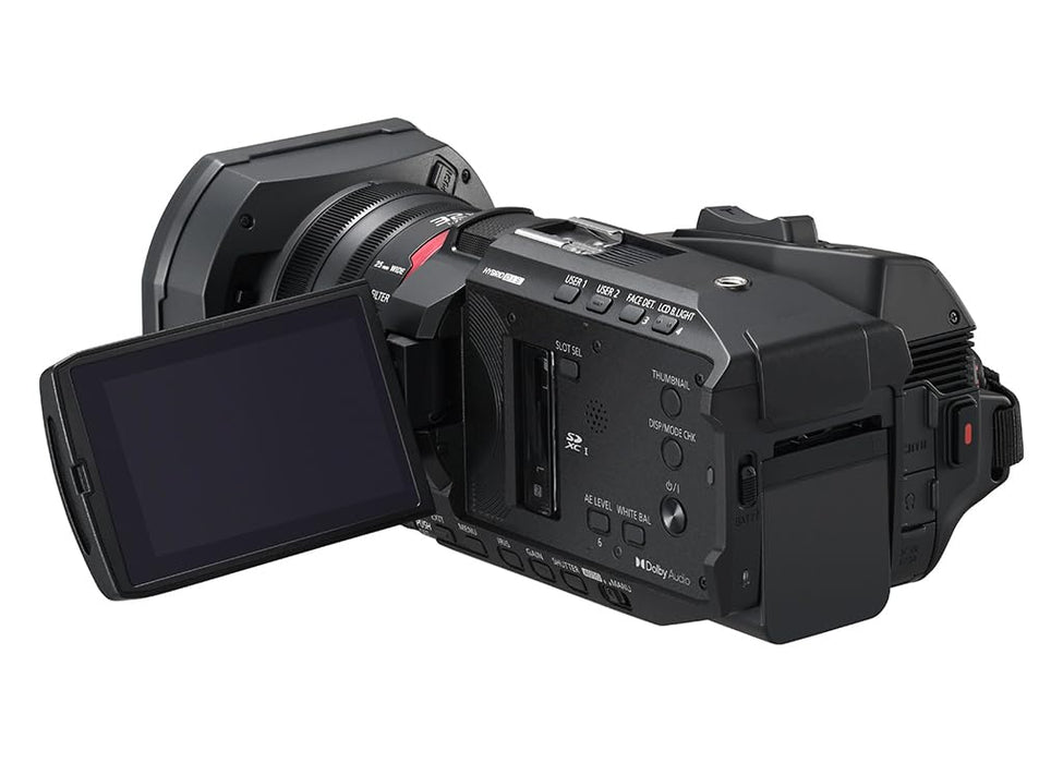 Panasonic HC-X1200 UHD 4K Professional Camcorder with 24x Optical Zoom, 100 Mbps Recording, 6-Hour Battery (Black) - New