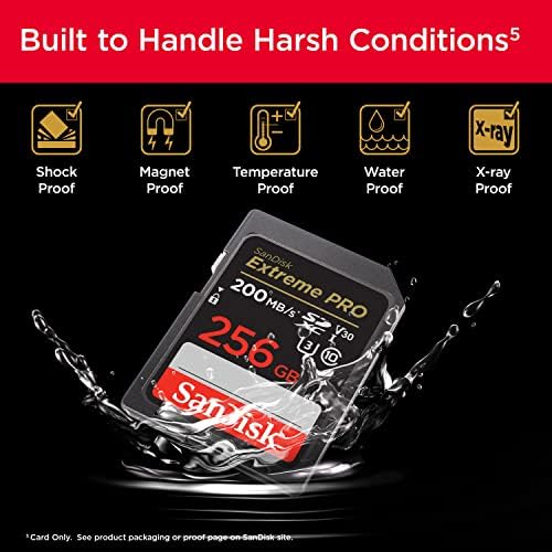 SANDISK 256GB Extreme PRO SDXC UHS-I Memory Card - C10, U3, V30, 4K UHD, SD Card - SDSDXXD-256G-GN4IN - New