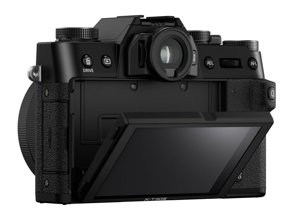 Fujifilm X-T30 III Mirrorless Camera Kit with XC 13-33mm f/3.5-6.3 OIS Lens, 20 Film Simulations, 6.2K Video, AI Autofocus (Black) - New