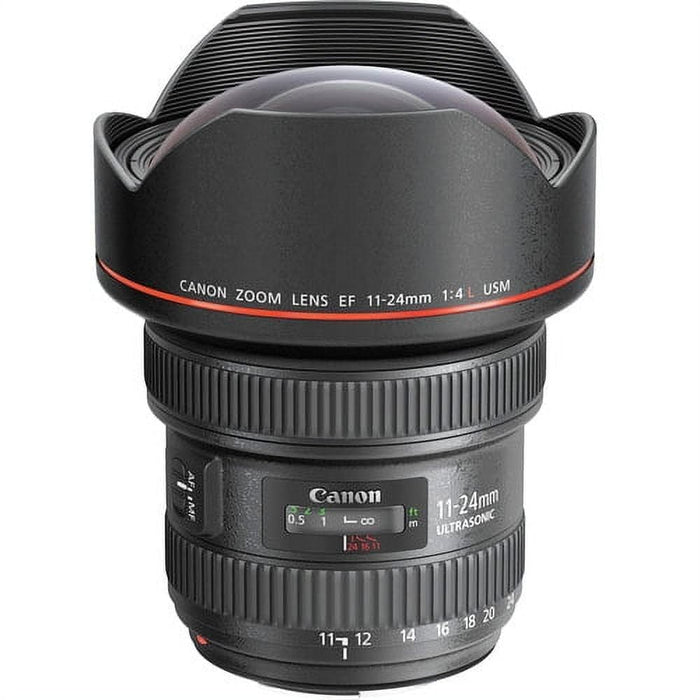 Canon EF 11-24mm f/4L USM Ultra-Wide Zoom Lens with Ring USM Autofocus for EOS DSLR Cameras (Black) - New