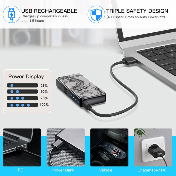 TOPKAY Electric Arc Lighter (3-Pack) - Image 5