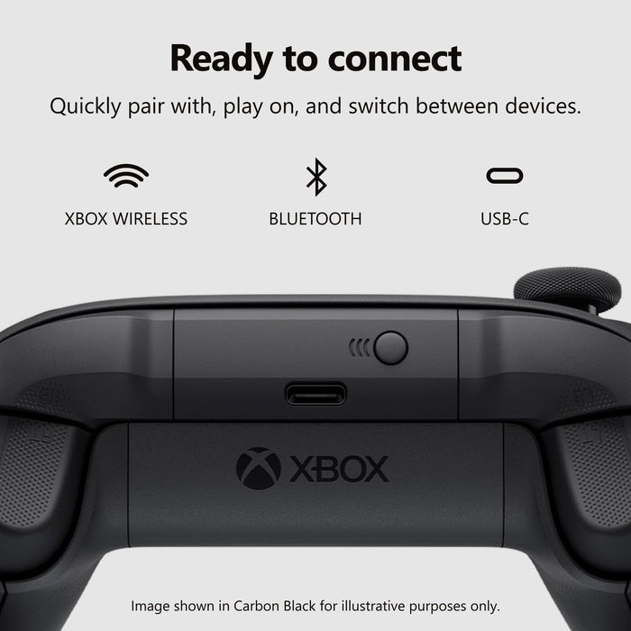 Microsoft Xbox QAU-00021 Wireless Controller with 40-Hour Battery, Bluetooth & USB-C for Series X|S, PC, Mobile (Electric Volt) - New