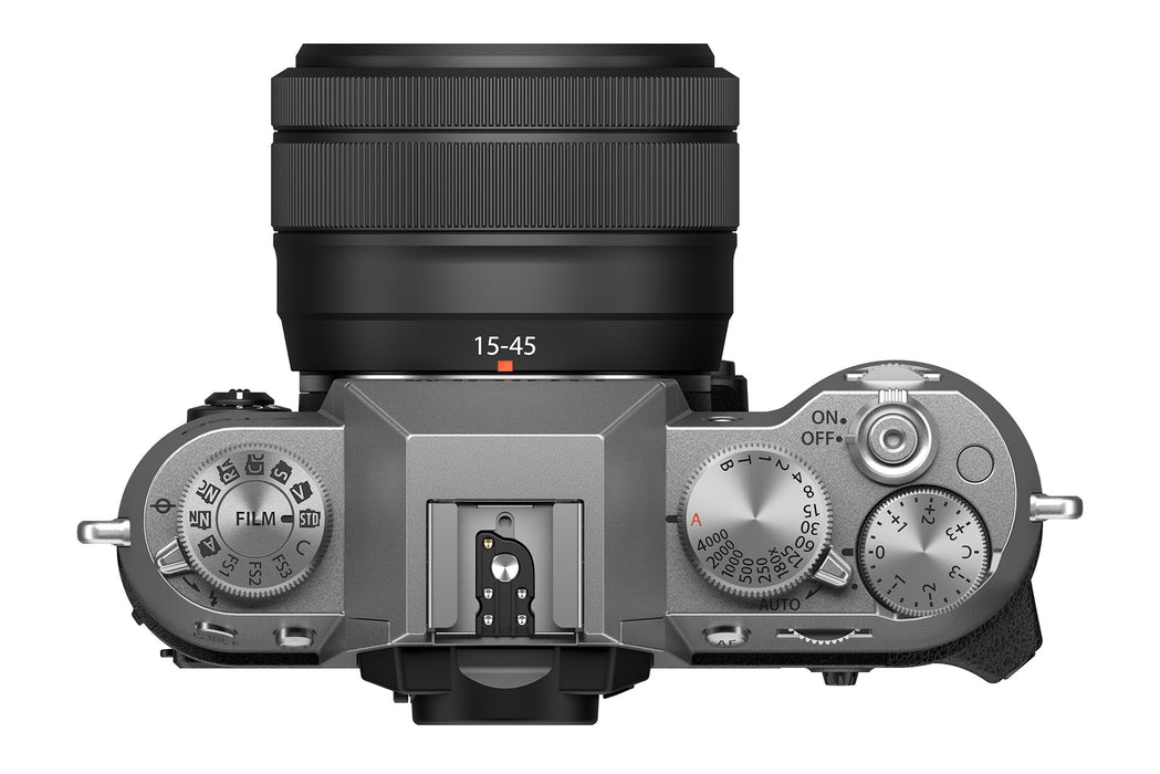 Fujifilm X-T50 Mirrorless Digital Camera XC15-45mmF3.5-5.6 OIS PZ Lens Kit - Silver - Used (Like New) - charcoal silver