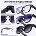 Amwentu A2 AI Smart Glasses with Voice Assistant, 4K 8MP Camera Recording, 144-Language Real-Time Translator, Bluetooth Audio, 10-Hour Battery, IP65 Sweat-Resistant (Lacquer Black) - New