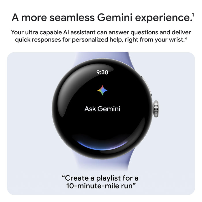 Google Pixel Watch 4 GA09958-US Smartwatch 41mm Actua 360 Display Dual-Frequency GPS Gemini AI WiFi (Matte Black Case, Obsidian Band) - New - matte black obsidian